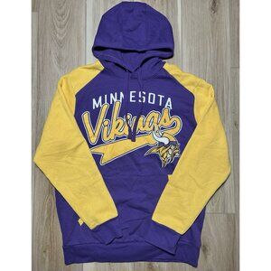 NFL Minnesota Vikings Purple Yellow Hoodie Pullover Sweatshirt - Men Size Medium